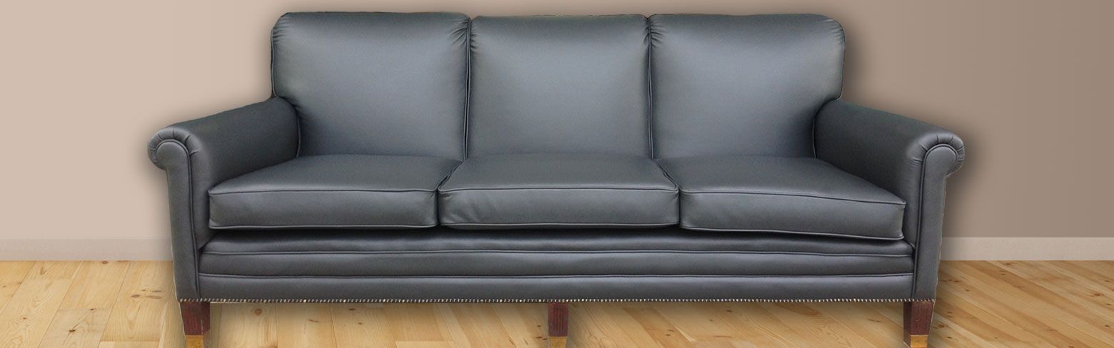 Leather Upholstery, Abbyson Kassidy Grey Leather Sofa