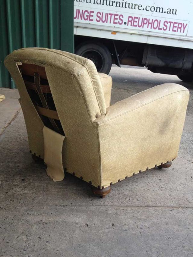 Club Chair - Domestic Furniture Restoration & Reupholstery - Windsor, Hawkesbury, Western Sydney